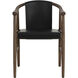 Aran Onyx Leather Dining Armchair